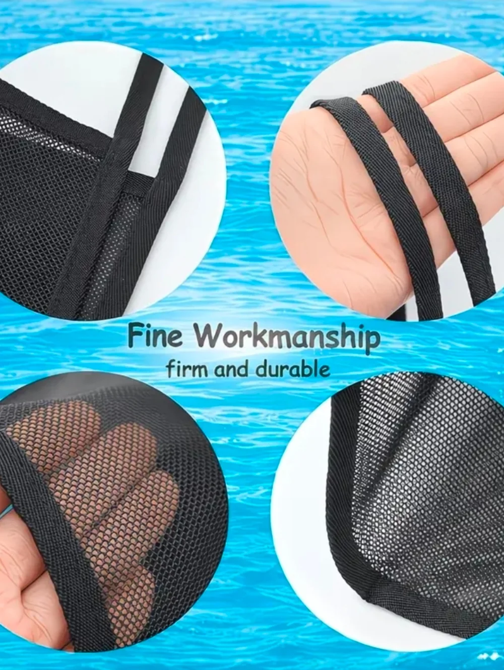 Mesh Beach Tote Lightweight Summer Bag ! Just Shake And Rinse!! Done ! No Mess